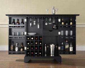 Mahogany Custom wood cocktail cabinet